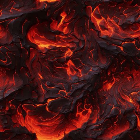 Volcanic Eruption Molten Mountain Majesty Seamless Pattern Design For