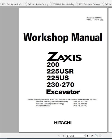 Hitachi Excavator Zaxis Zx Shop Manual