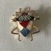 Patriotic Roach Brooch Insect Pin Red White And Blue Bug Etsy