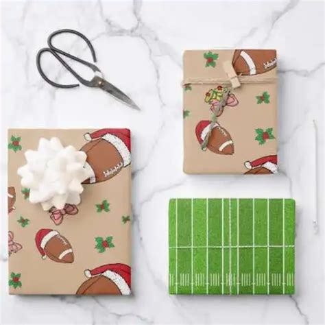 Football Christmas Wrapping Paper | Christmas Mosaic