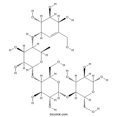 Acarbose | CAS:56180-94-0 | Alpha-glucosidase inhibitor | High Purity ...