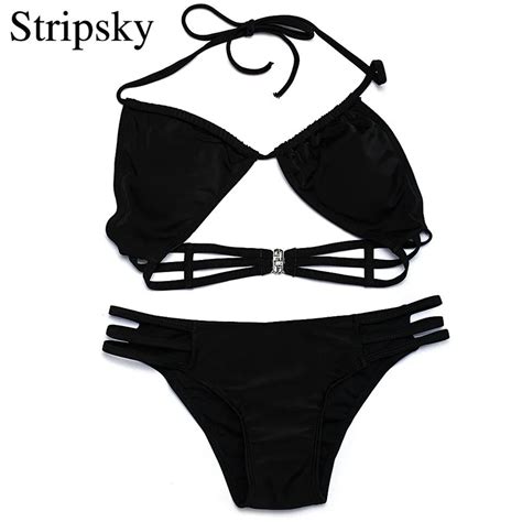 Stripsky Sexy Women Bandage Swimsuit Brazilian Bikini Set Low Waist