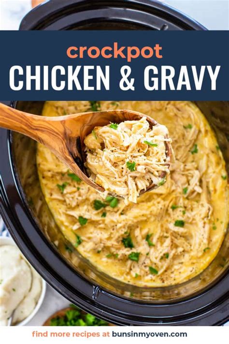 Crockpot Chicken And Gravy Recipe Buns In My Oven