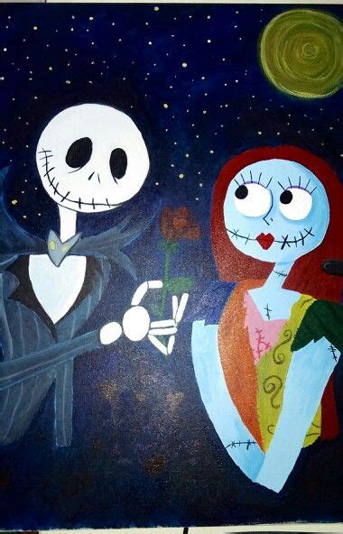 Jack Sally Canvas Jack And Sally Painting Disney