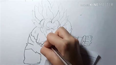 DIBUJANDO A GOKU SSJ ATHOS ART YouTube