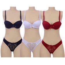 Kit Conjuntos De Lingerie Rendado Meia Ta A Bojo Compre Agora