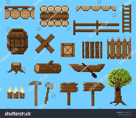 62 Pixel Art Wood Log Images, Stock Photos & Vectors | Shutterstock