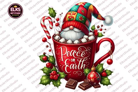 Hot Cocoa Gnomes Sublimation Graphic By ElksArtStudio Creative Fabrica