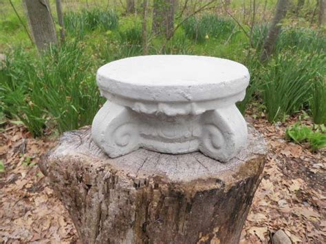 Across Cement Round Ornate Pedestal Garden Art Statue Concrete Etsy