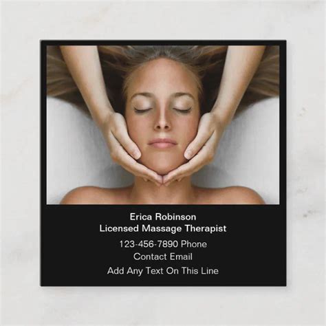 Licensed Massage Therapist Modern Square Business Card Zazzle