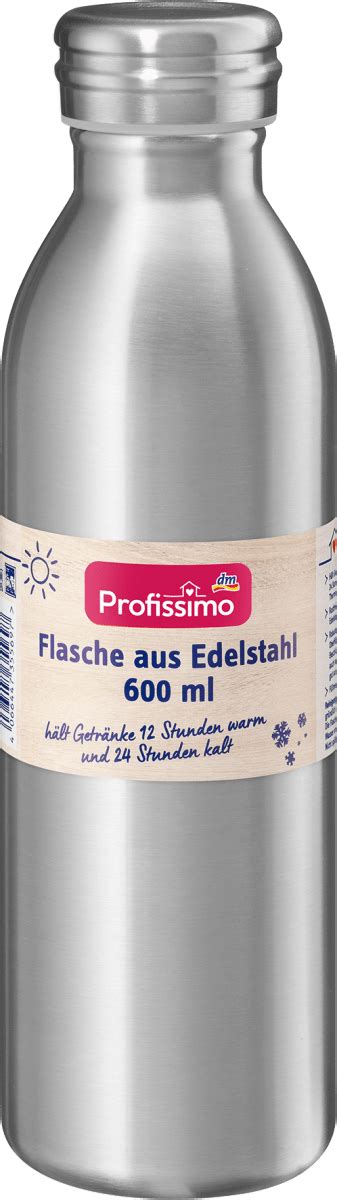 Profissimo Flasche Aus Edelstahl 600ml Edelstahlfarben 1 St Dauerhaft