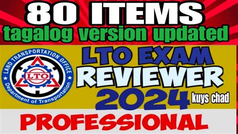 LTO EXAM REVIEWER 2024 FOR PROFESSIONAL AND NON PROFESSIONAL DRIVERS S