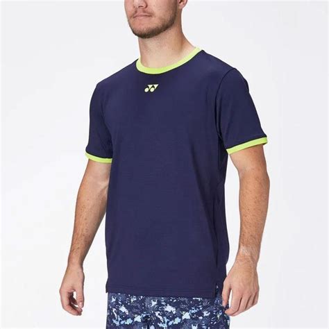 Yonex Mens Crew Neck Shirt Navy Blue Tennisnuts