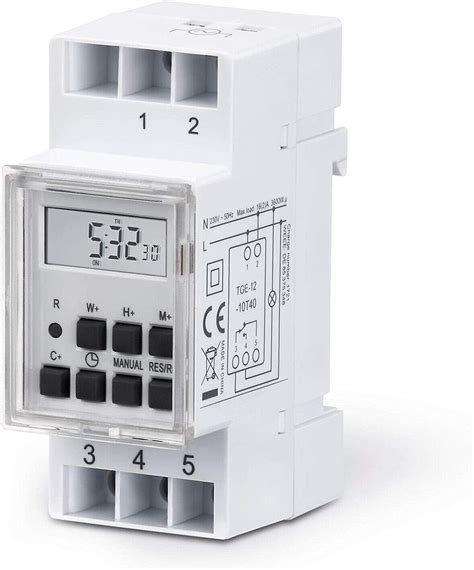 Digitale Zeitschaltuhr für Hutschiene Einbau in Zählerschrank