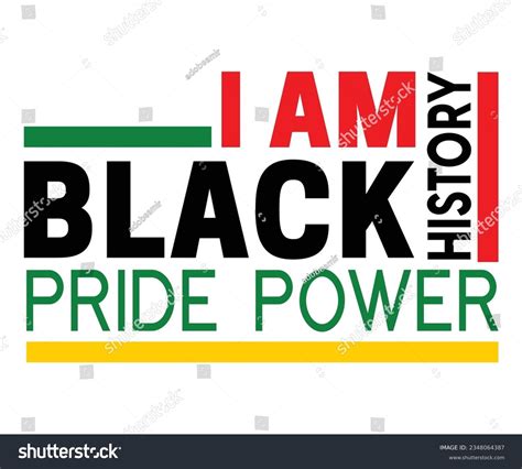 I Am Black History Pride Power Svg Black Royalty Free Stock Vector