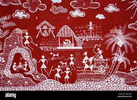 Tribal Art Warli Painting Maharashtra Hi Res Stock Photography And