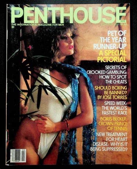 PENTHOUSE MAGAZINE FEBRUARY 1986 VG Susan Napoli CF Boris Becker Tennis