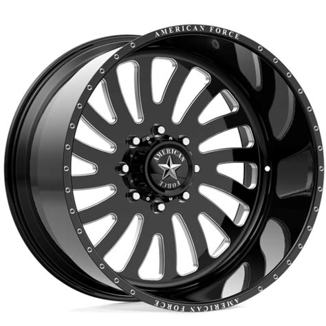 American Force Octane SS 24x14 73 Black Machined 74 2414 8x650 SF