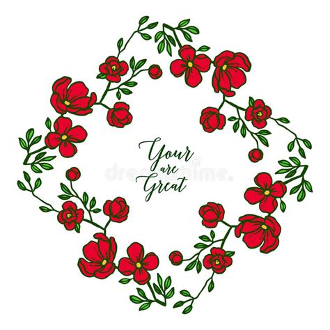 Vector Illustration Greeting Card Your Are Great With Beautiful Red