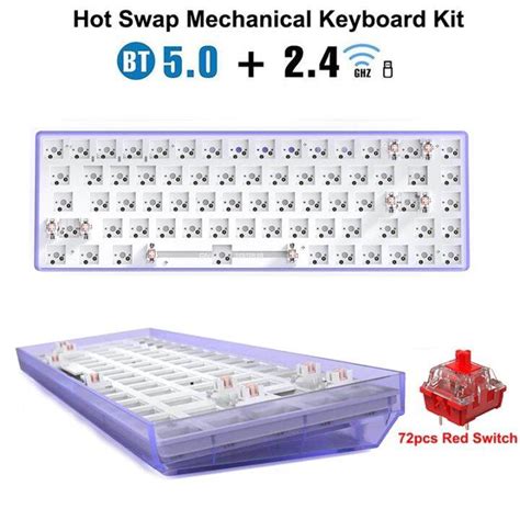 Tester Customized Mechanical Keyboard Kit Hot Swappable Shaft Base Axis Bt G Wireless