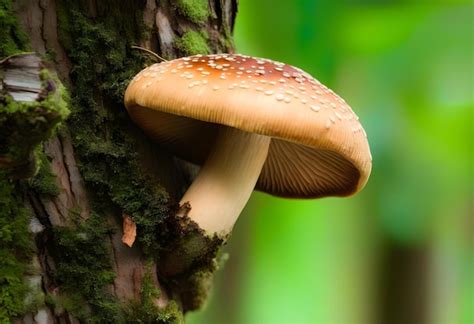 Premium Photo Shiitake Mushroom Growing On Tree