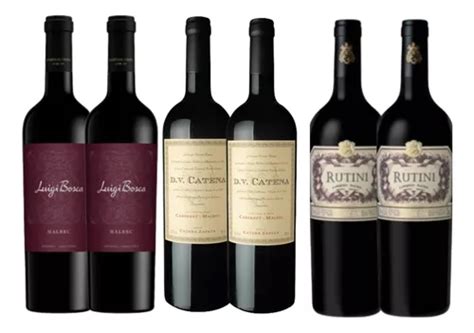 Vino Luigi Bosca Rutini Dv Catena Zapata Caja X 6