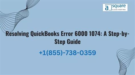 PPT Fixing QuickBooks Error 6000 1074 A Step By Step Guide PowerPoint