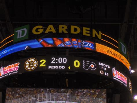 Td Garden Scoreboard The Bruins Took An Early 2 0 Lead By Joe