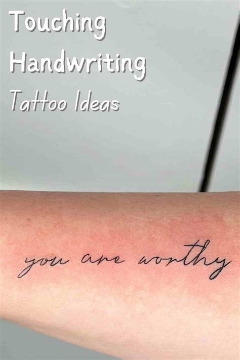 Handwritten Tattoos On Side