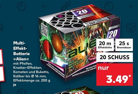 Multi Effekt Batterie Alien 20 Schuss Aanbieding Bij Kaufland DE