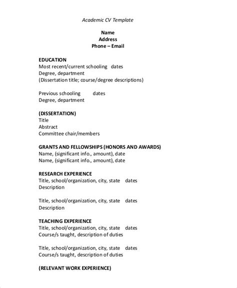 Sample Cv Templates Pdf Doc