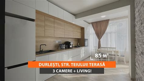 Apartament de vânzare 3 camere living Durlești str Teiului Acces