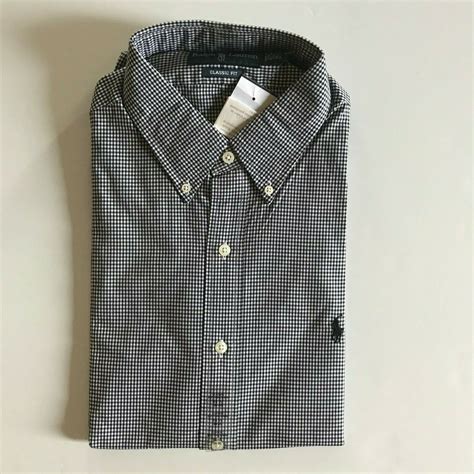 Nwt Polo Ralph Lauren Mens Classic Fit Poplin Dress Shirt Plaid