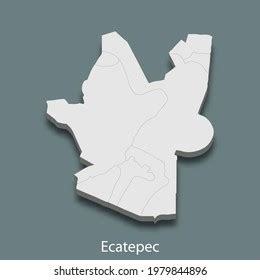 3d Isometric Map Ecatepec City Mexico Stock Vector (Royalty Free) 1979844896