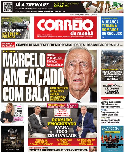 Correio da Manhã 17 nov 2022 Jornais e Revistas SAPO pt Última