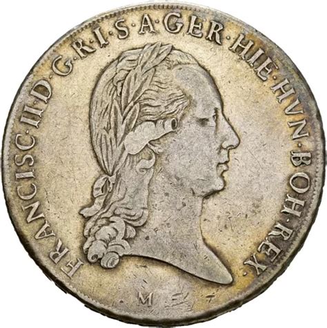 KÜNKER ÖSTERREICH FRANZ II 1 Taler 1793 M Kronentaler Silber EUR