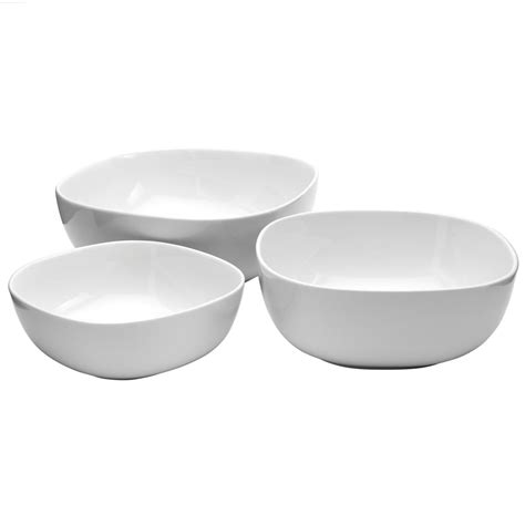 Denmark Porcelain White Soft Square Serving Bowls Set Of 3 20340054 Hsn