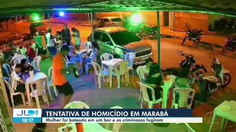 Câmera registra momento em que mulher é atingida por tiros em Marabá