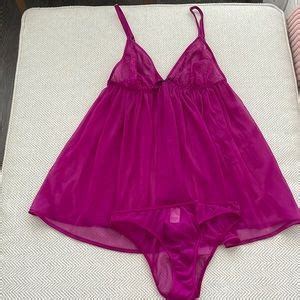 Victoria S Secret Intimates Sleepwear Hot Pink Victorias Secret Lingerie Set Poshmark