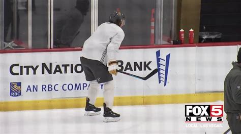 WATCH: Vegas Golden Knights forward Mark Stone leaves Tuesday practice ...