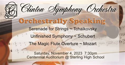 Nov Concert Web Clinton Symphony Orchestra