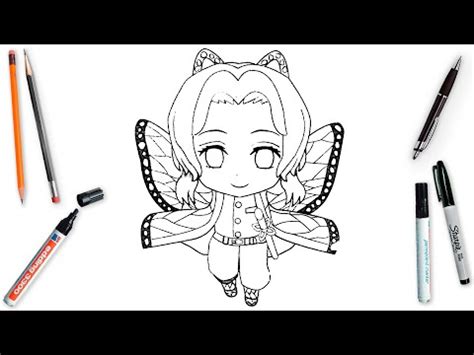 How to draw Shinobu Kocho Demon Slayer Step by step Tutorial Видео