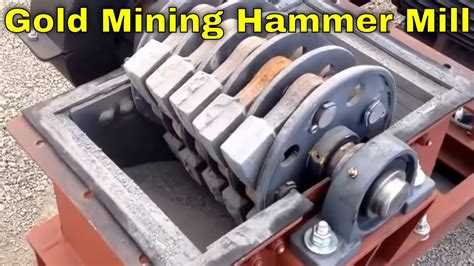 Gold Mining Hammer Mill Crusher Crushing Gold Ore To Fine Dust For