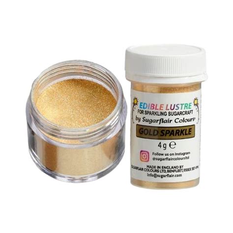 Sugarflair Gold Sparkle Edible Lustre Dust G Cake Decorating