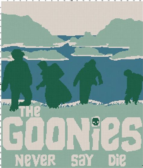 Goonies Silhouette Handmade Fan Art PDF Bella Stitchery - Etsy