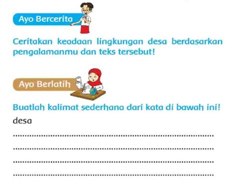 Ceritakan Keadaan Lingkungan Desa Berdasarkan Pengalamanmu Jawaban