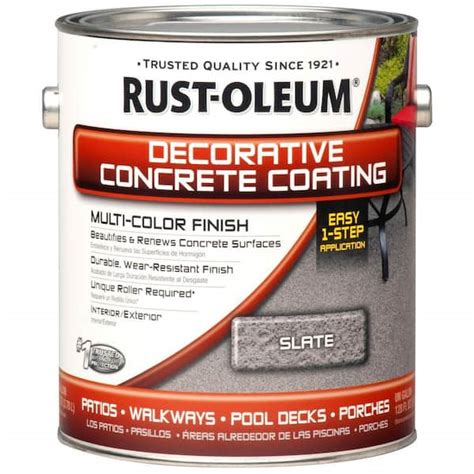 Rust Oleum Concrete Stain Gal Slate Decorative Concrete Exterior