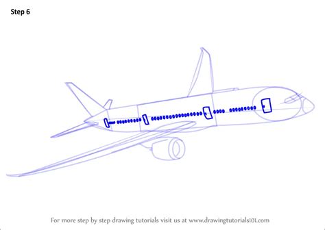 Learn How to Draw a Boeing 787 (Airplanes) Step by Step : Drawing Tutorials