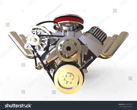 Hot Rod V8 Engine 3d Render Stock Illustration 523817212 Shutterstock