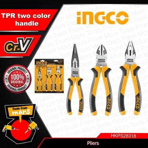 Ingco Crv Pliers Ps Set Hkps Tools From Mars Iht Lazada Ph